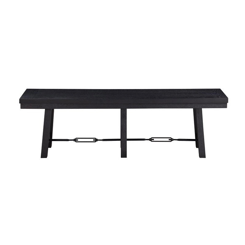 Banc de salle à manger tréteau noir