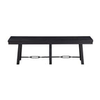 Banc de salle à manger tréteau noir