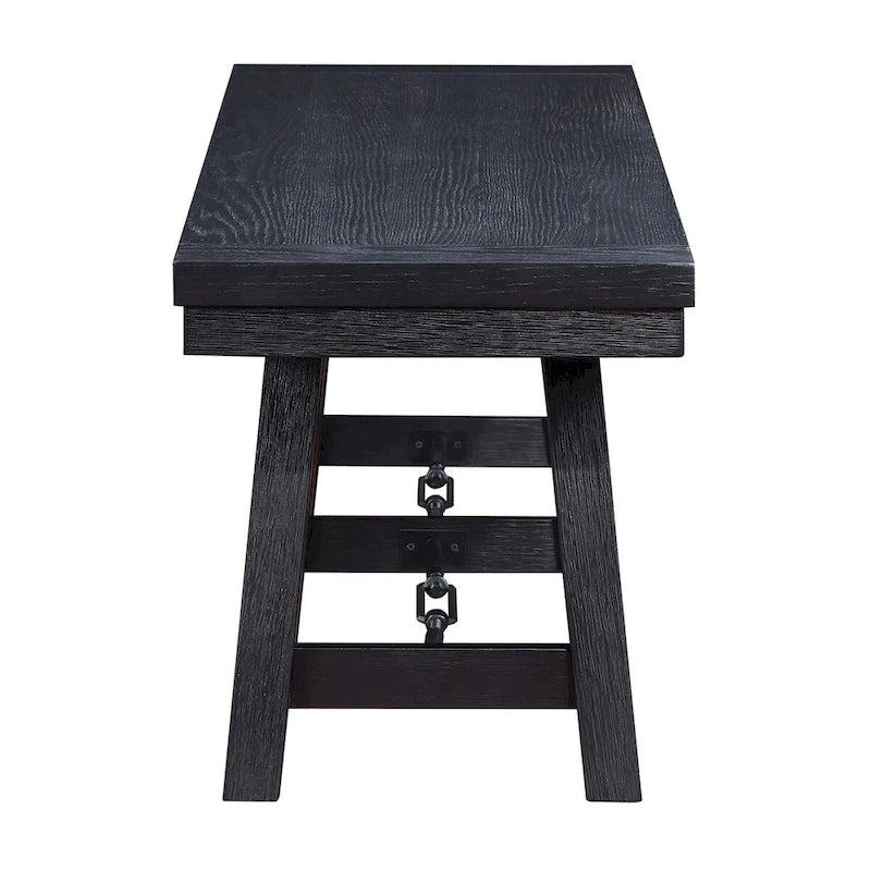 Banc de salle à manger tréteau noir
