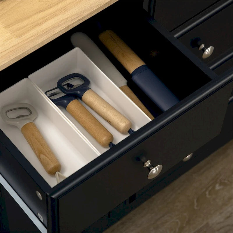 Buffet en bois avec tiroirs et étagères réglables