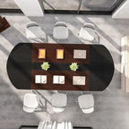 Table de conférence ovale 6 pieds Tables de réunion incurvées pour bureau