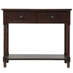 Console de style traditionnel avec deux tiroirs et une étagère inférieure