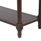 Console de style traditionnel avec deux tiroirs et une étagère inférieure