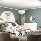 Commode double en bois à 6 tiroirs de 120 cm de large, grande unité de rangement, meuble TV et commode