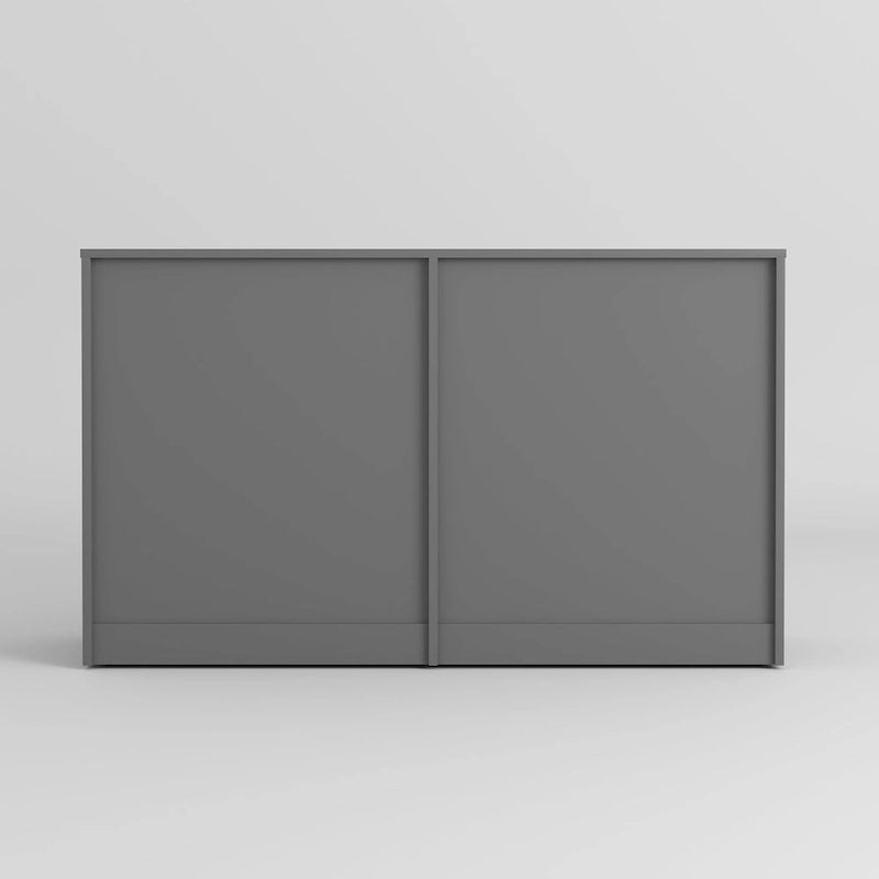 Commode double en bois à 6 tiroirs de 120 cm de large, grande unité de rangement, meuble TV et commode