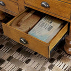 Table basse rectangulaire en bois massif avec 4 tiroirs