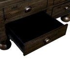 Table basse rectangulaire en bois massif avec 4 tiroirs